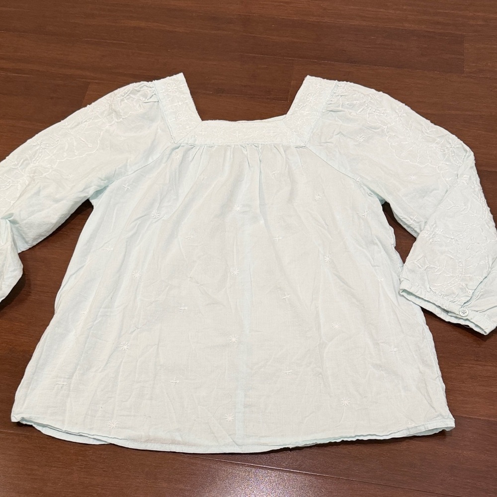 GAP Textured Mint Green Blouse